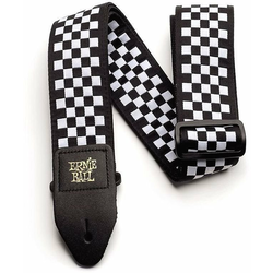Ernie Ball Checkered Jacquard Strap Black/White