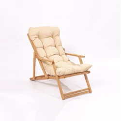 Hanah Home Baštenska stolica 66x110x48cm Braon-Krem