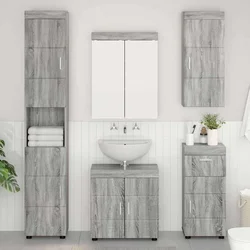 Set namještaja za kupaonicu TULUM 5 pcs Siva Sonoma