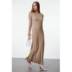 Trendyol Modest Ženska haljina Tctaw25Eb00016, Bež