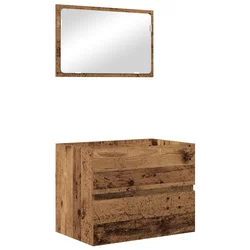 Set namještaja za kupaonicu s ladicama Zidne 2 pcs Staro drvo