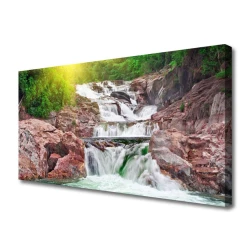 tulup.si Slika na platnu Slap narava 100x50 cm