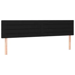 Uzglavlja crna 180x5x78/88 cm od tkanine