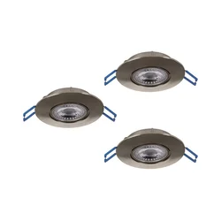 Eglo 300193 - Komplet od 3 LED ugradne plafonske svetiljke GEDREZ LED/4,9W/230V prečnik 9 cm hrom