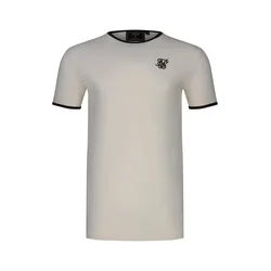 SikSilk Majica Ringer ecru/črna