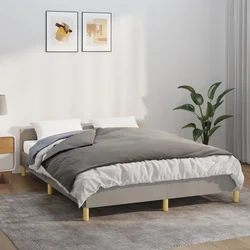 Vidaxl vidaXL Obtežena odeja s prevleko, siva, 135 x 200 cm, 6 kg, blago