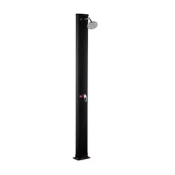 NERO Solarni tuš 40L crni pljosnati elipsa H=214cm