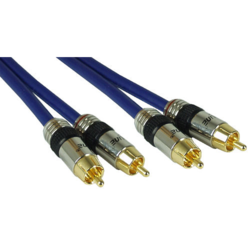 InLine 89750P audio cable 0.5 m 2xRCA Blue