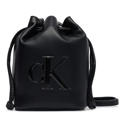 Ročna torba Calvin Klein Bold Ck Mini Bucket Crossbody LV04F3870G Črna