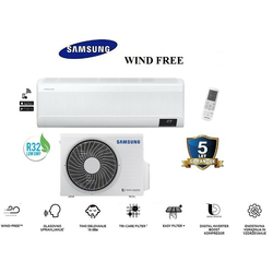 SAMSUNG klimatska naprava AR24TXFCAWKNEU/AR24TXFCAWKXEU WIND-FREE COMFORT + montaža na ključ z nosilnimi konzolami