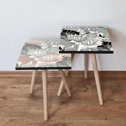 Hanah Home Set klub stolova, 2 komada Šareni
