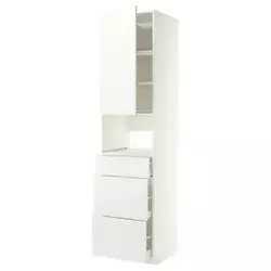 METOD / MAXIMERA Visoki element za ugradne uređaje, bela/Veddinge bela, 60x60x240 cm