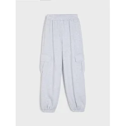 Sinsay - Jogger pantalone sa pamukom - svetlo siva