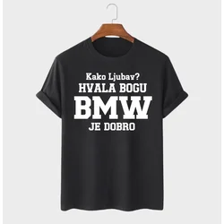 MAFIMI Majica Kako ljubav hvala bogu BMW je dobro, Crna