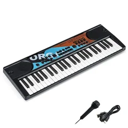Northix Otroška električna klaviatura 49 tipk USB mikrofon ABS