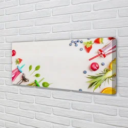 tulup.si Slika na platnu Koktajli steklenice slamice špinačo 140x70 cm
