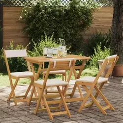 Vanjske bistro stolice 4 pcs Krem bijela 40 x 53 x 80 cm