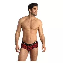 Muški sexy veš Savage Brief, Crno-crveni