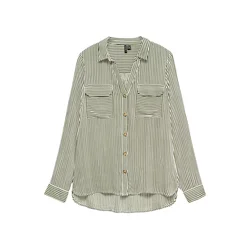 VERO MODA Bluza VMBUMPY oliva / bela