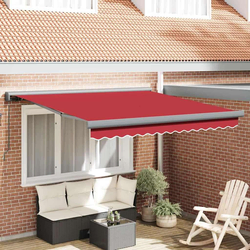Povlačivi tende Crvena 300 x 250 cm Platno i Aluminij