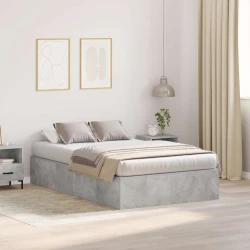 Krevet s ladicama Betonski sivi 120 x 190 cm Konstruirano drvo