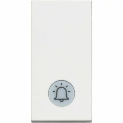 CLASSIA TIPKALO S IND. 1P/10A/250V ZNAK ZVONA 1M BIJELO