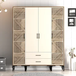 HANAH HOME Garderober Kumsal PTP Walnut Cream