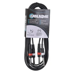 shumee CABLE4ME 2 x mono vtičnica 6,3 mm 2 x mono vtičnica 6,3 3 m
