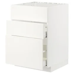 METOD/MAXIMERA Podstav omr za k pl/vgr napa+predal, bela/Veddinge bela, 60x60 cm