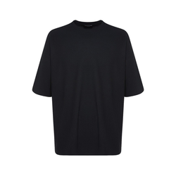 Trendyol Limited Edition Black Oversize Crew Neck Short Sleeve Textured Ottoman T-Shirt