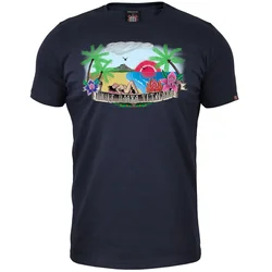 011Shop Muška majica kratkih rukava Pičke,plaža,tetovaža, Teget