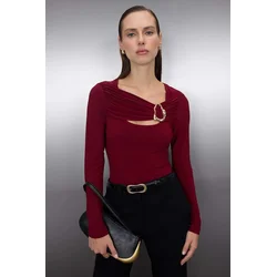 Trendyol Milla ženska bluza Twoaw26Bz00087, bordo