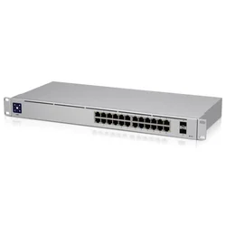Ubiquiti UniFi switch 24 is a fully managed Layer 2 switch with (24) Gigabit Ethernet ports and (2) Gigabit SFP ports for fiber connectivit