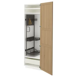 METOD / MAXIMERA Visoki element-ostava, bela/Forsbacka hrastovina, 60x60x200 cm