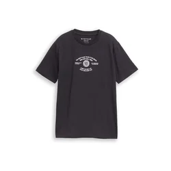 TOM TAILOR Majica  antracit / off-bela
