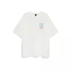VERO MODA Majica VMTAZ HAILEY  modra / rumena / rdeča / bela