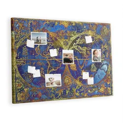 tulup.si Slika na pluti Atlas map 140x100 cm Lesene zatiči