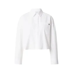 Calvin Klein Jeans Bluza Monogram Cropped bela