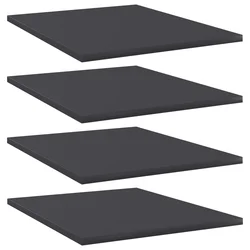 Police za knjige 4 kom sive 40 x 50 x 1,5 cm od iverice