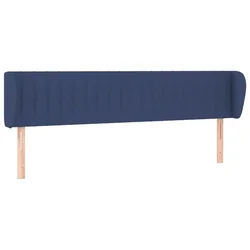 Vidaxl Vzglavje z ušesi modro 163x23x78/88 cm blago
