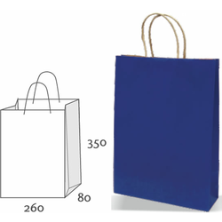 VREČKA DARILNA 26*35*8CM EKO MODRA