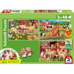 Schmidt - Puzzle 3x48 Živali na kmetiji - 40 - 99 kosov