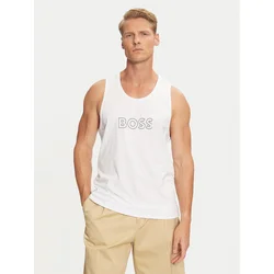 Boss Majica brez rokavov 50491711 Bela Regular Fit