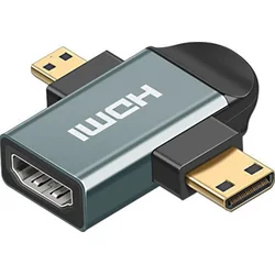 2 v 1 HDMI adapter, aluminijeva zlitina, Data, 2K MAX