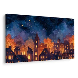 Slika čar božične vasi - 60x40