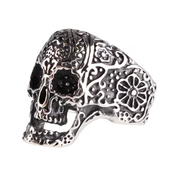 Prstan ETNOX - Ornament Skull - SR1160