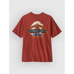 Patagonia Great Waves Responsibili- moška majica rusty red