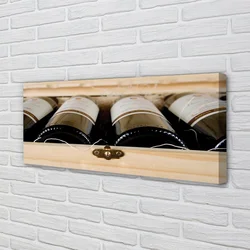 tulup.si Slika na platnu Steklenice vina v škatli 125x50 cm