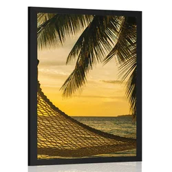 Plakat viseča mreža na plaži - 40x60 no frame