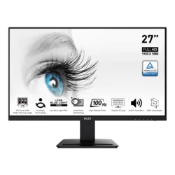 MSI PRO MP273A Monitor, 27, FHD, Flat, IPS, 100Hz, HDMI/DP/VGA, Crni